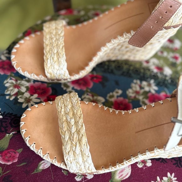 Woven Wedge Sandals ankle strap espadrilles - Picture 4 of 12